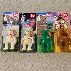 Rare Ty Beanie Baby With Tag Error, Glory The Bear.